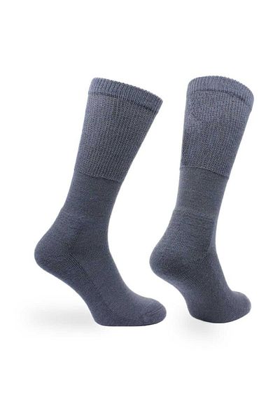 NORFOLK Morgan Stretch Grey Wool - Изключително широк чорап с дължина до коляното