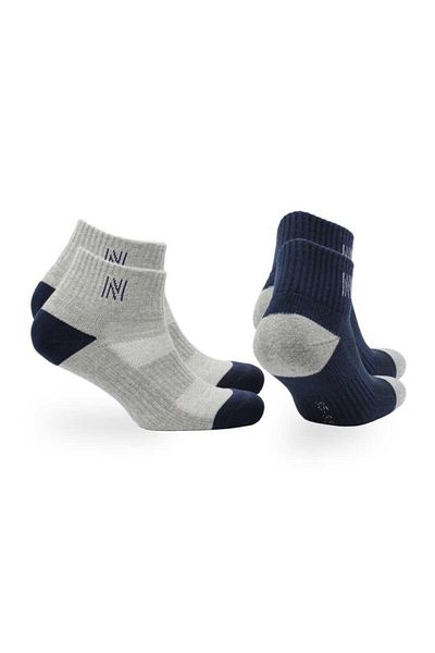 NORFOLK Чорапи Montreal Extra Cushioned, 2 броя, ежедневни спортни чорапи, тъмносиньо/сиви