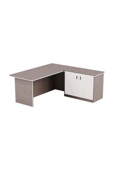 Mahmayi Light Concrete-White ED-1 Executive Desk 180 cm