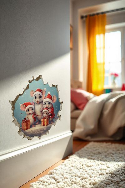 MSticker Μίνι αυτοκόλλητο με θέμα την Πρωτοχρονιά Αυτοκόλλητο Πρίζα Πρωτοχρονιάτικο Μίνι Αυτοκόλλητο Πρωτοχρονιάς
