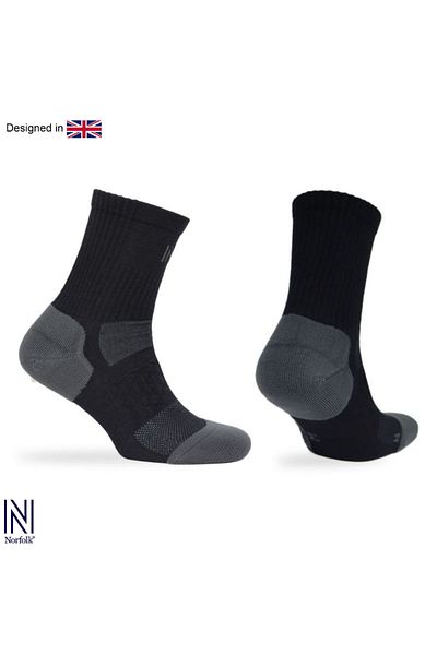 NORFOLK Чорапи за туризъм Ibex Padded, черни, 1 чифт