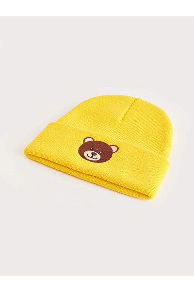 LC Waikiki LCW ACCESSORIES Teddybär bestickte Baskenmütze für Jungen