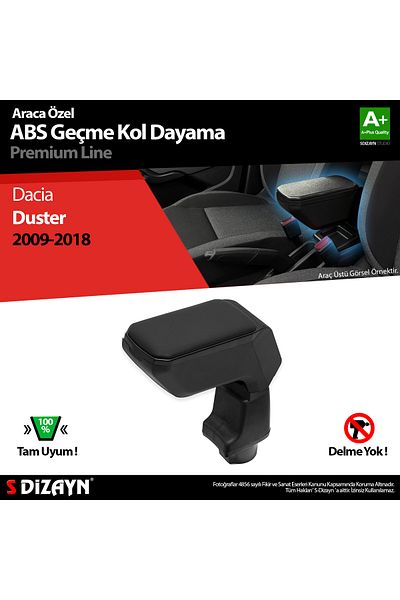 S Dizayn S-Design Dacia Duster Armrest Armrest Snap-On Abs Black 2009-2018 Klc-Gc-Sy-5601