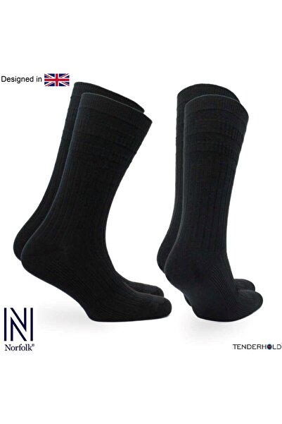 NORFOLK Edınburgh %80 Pamuk Sıkmayan Diyabetik Şeker Çorap 2'li Paket