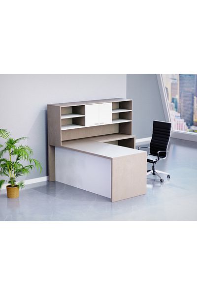 Mahmayi Light Concrete-Premium White ED-LLC Executive Desk