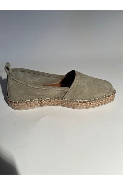 Butik Noble Shoes Hakiki Deri Süet  Espadril Babet
