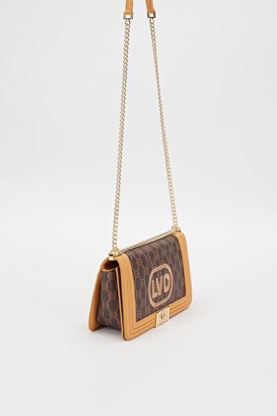 Levidor Brown Embroidered Shoulder Bag