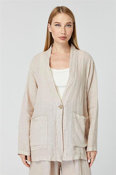 HomeStore Μπουφάν με λινό πουγκί