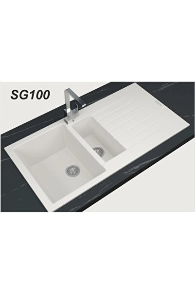 digitalavm akıllı alışveriş adresiniz Beyaz Granit Evye 50x100 / 1,5 Göz