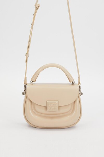 Levidor KREM Kalp Akseuarlı El Çantası