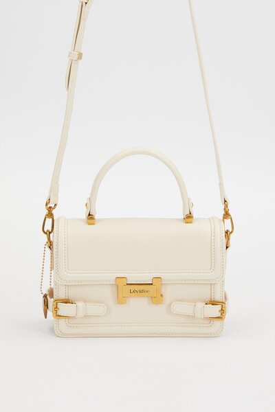 Levidor KREM Kemer Detaylı El Çantası