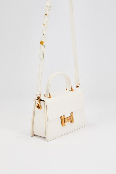 Levidor White Square Design Handbag