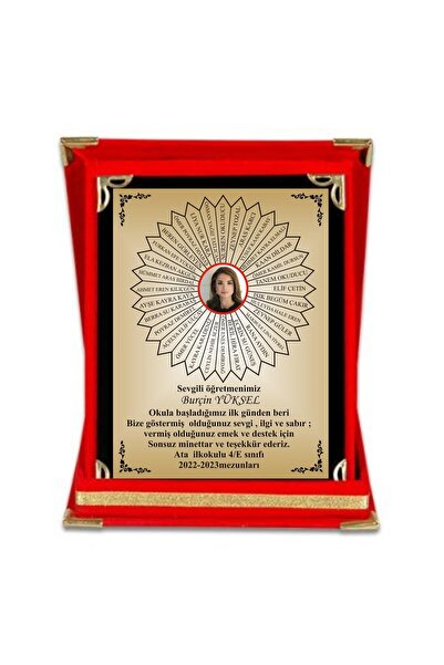Genel Markalar Öğretmen Plaketi ,öğretmene Resimli Yıldız Plaket ,kadife Kutu...