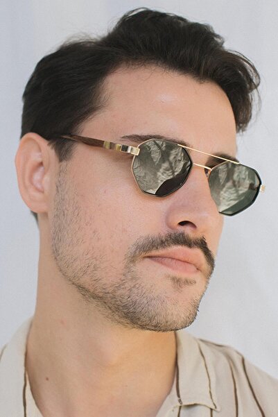 Bilge Karga Axill Gold Green Sunglasses for Men