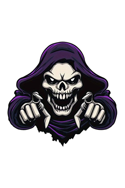 MegaSticker Mor kurukafa sticker Araba, Motorsiklet, Kask, Laptop, Cam Sticke...