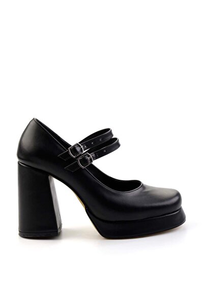 Bambi Siyah Kadın Klasik Topuklu Ayakkabı K01671404009
