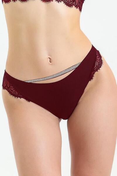 Magic Form 686 Модель бордо з камінням і мереживом Жіночі трусики