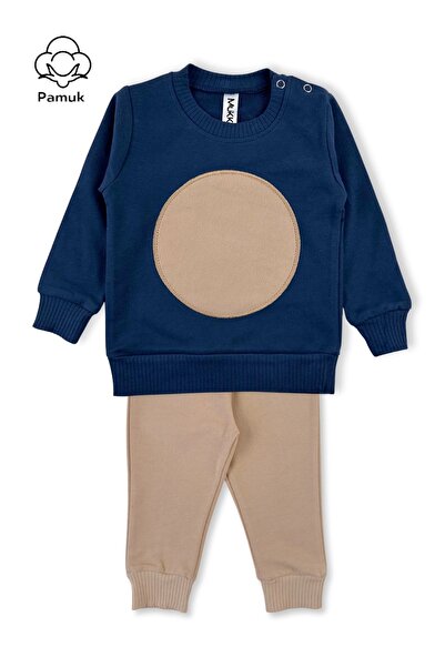 difa kids Boys Girls Unisex Kids Round Embroidered Navy Blue Seasonal Bottom ...