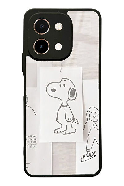 Spoyi Vivo Y28 Snoppy Tasarımlı Glossy Telefon Kılıfı