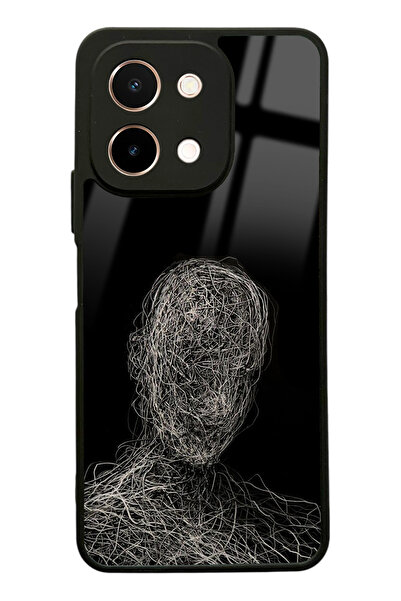 Spoyi Vivo Y28 Draw Silüet Tasarımlı Glossy Telefon Kılıfı