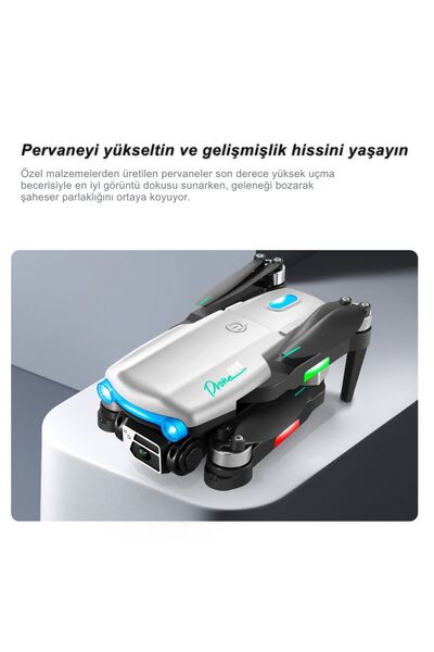 piha S98 Wıfı drone Hd Çift Kameralı Işıklı 2 Batarya ile 30dk Uçuş Süresi Taşıma Çantalı