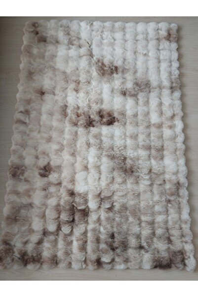 Saray Life Hakiki Dokuma Tabanlı A Kalite Yumuşak Post Peluş Halı Kahverengi Yeni Bubble Serisi