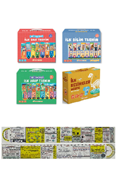 Bi Kutu Oyun İlk Sayı + Harf + Bilim Kitabım Yapbozlu Cırt Cırt Kitaplar ve İ...