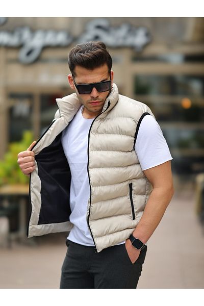 TREND YAŞAR Comstar Men's Black Puffer Vest