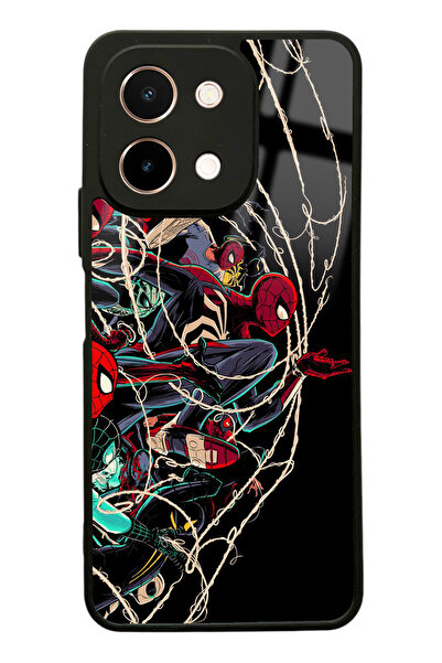 Spoyi Vivo Y28 Spider Earth Tasarımlı Glossy Telefon Kılıfı