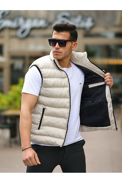 TREND YAŞAR Comstar Men's Black Puffer Vest