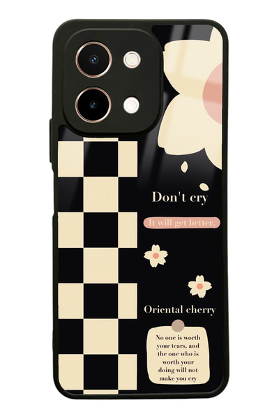 Spoyi Vivo Y28 Don't Ery Tasarımlı Glossy Telefon Kılıfı