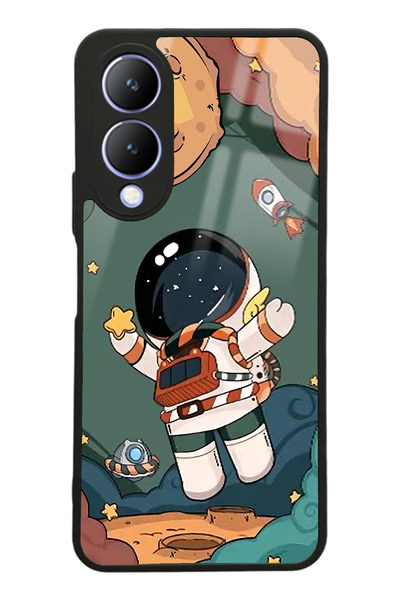 Spoyi Vivo Y17S Glossy Phone Case with Anime Astronaut Design