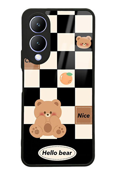 Spoyi Vivo Y17s Hello Bear Tasarımlı Glossy Telefon Kılıfı