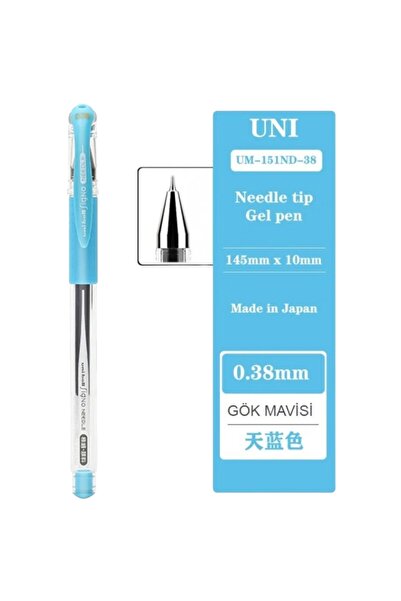 UNİ-BALL UNİBALL SİGNO NEEDLE ( 0.38 ) JEL KALEM GÖKMAVi