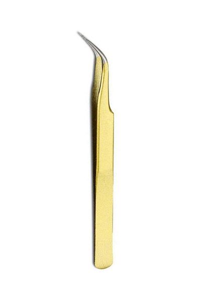 Ocean Silk Eyelash Tweezers, Professional Easy to Apply, Gold