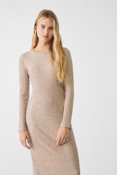 Stradivarius Triko midi elbise