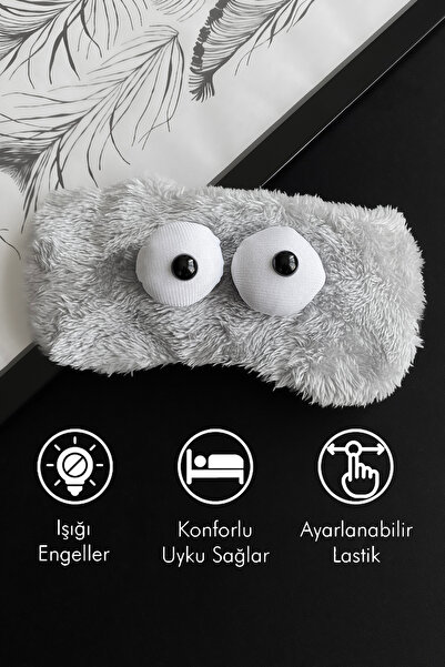 BiWini Işık Geçirmez Peluş Uyku Bandı, Göz Bandı, Göz Maskesi Çocuk / Yetişkin