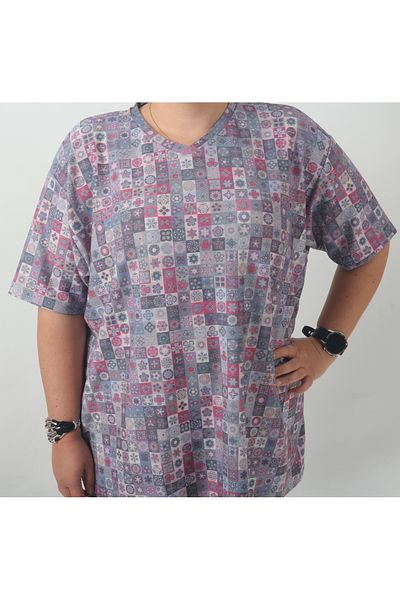 rood Μπλουζάκι Unisex Plus Size V-Neck