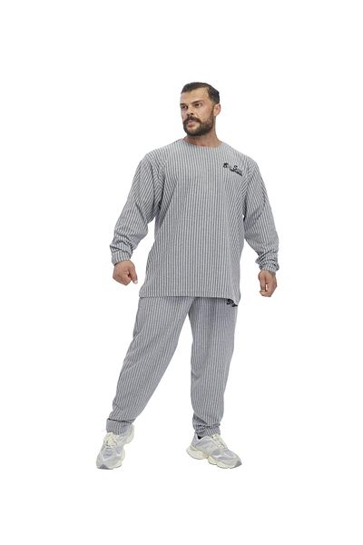 Big Sam Men's Oversize Striped Sweatshirt Big Sam 4740