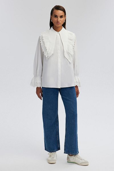 Touché Privé Poplin Shirt - Lace and Wide Collar