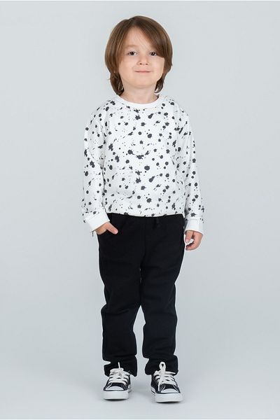 Kyron Hanorac pentru băiat cu model alb-negru, 100% bumbac