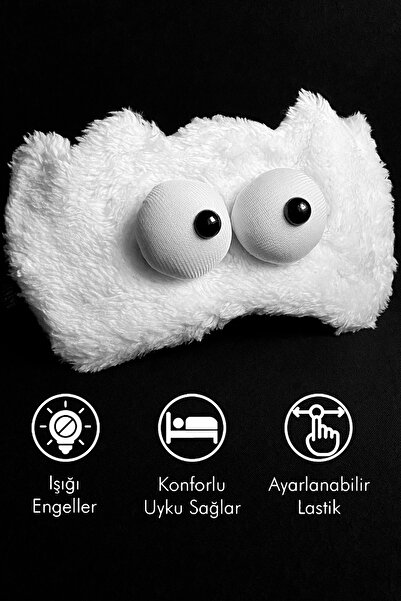 BiWini Peluş Işık Geçirmez Uyku Bandı – Uyku Maskesi & Uyku Göz Bandı