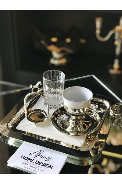 ABROZ HOME DESIGN Horse Figured Coffee Cup / Silver Plated
