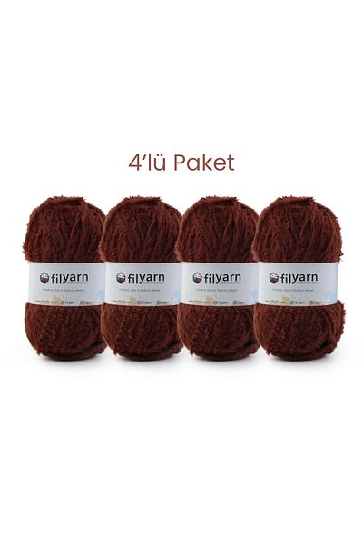 Filyarn Wildcat Set of 4 - Bearded Knitting Rope for Baby and Cat, Feather Rope, Soft Fur Rope Craft Supplies