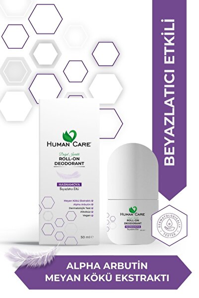 Human Care Doğal Roll On Deodorant Hasnamoya - Beyazlatıcı Deodorant - Alpha Arbutin Roll On