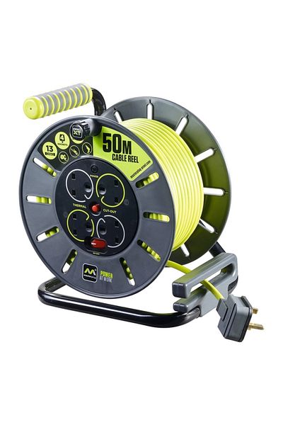 Masterplug كابل تمديد ProXT 4-Way 13A بطول 50 مترًا