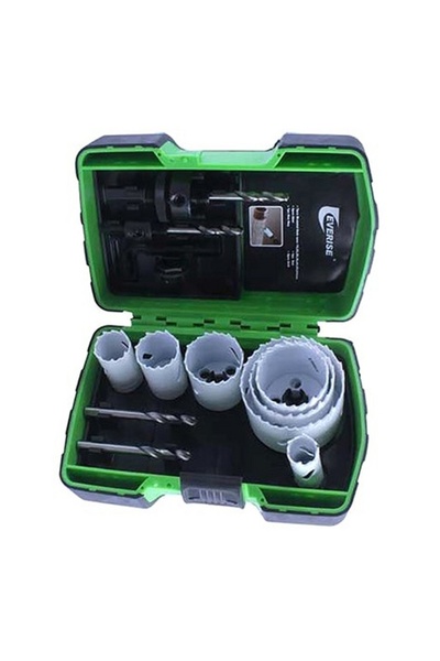 Everise مجموعة منشار ثقب ثنائي المعدن بتصميم أسنان Progressor مكونة من 13 قطعة