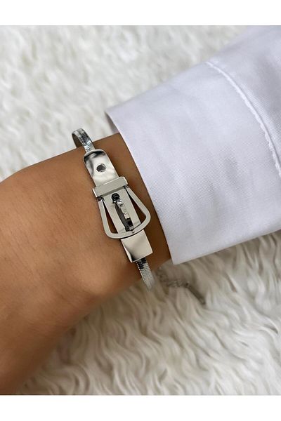 YASİN TOPÇU Steel Silver Bracelet