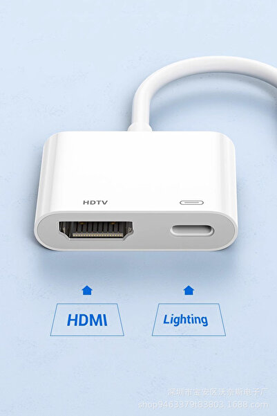 TrkTech Lightning to HDMI ve Şarj Adaptörü iPhone iPad HDMI Görüntü Aktarma