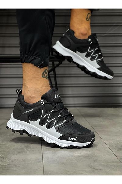 OBAY LİFE Black White Men's Orthopedic Daily Sports Shoes Nbr0634